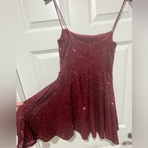Windsor Deep Red Sequin Dress